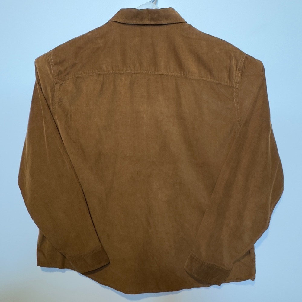George‎ Mens Corduroy Button Down Shirt Long Sleeve Brown Size 2XL (New) - Picture 3 of 11